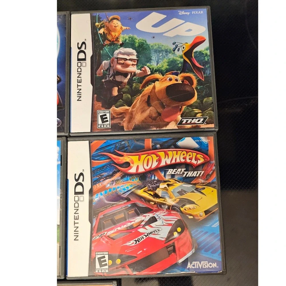 Nintendo DS Game Lot Cars 2 Up Rayman Rabbids Hot Wheels ATV Brain Age Bundle
